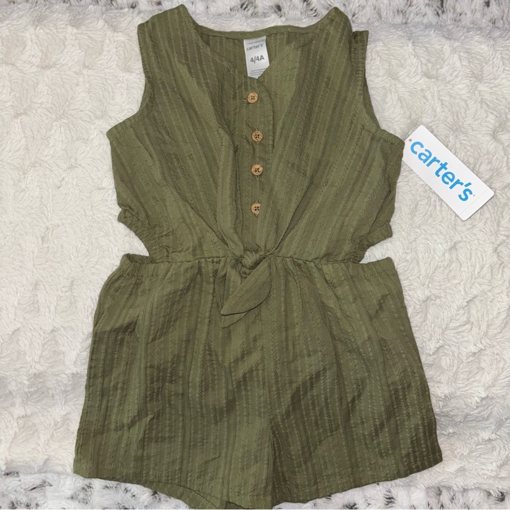 Carter's Green Jumpsuit with Elastic Waist